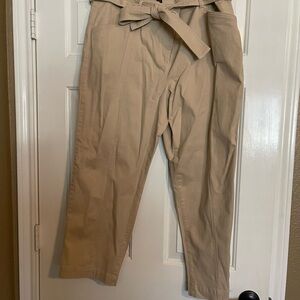 Ann Taylor NWT Khaki Paperbag Waist Pants
